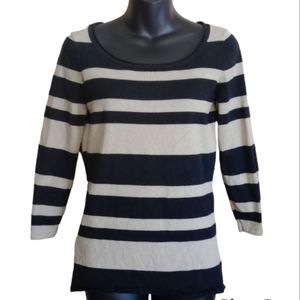Tommy Bahama Women's Small Silk Blend Striped Top/Sweater